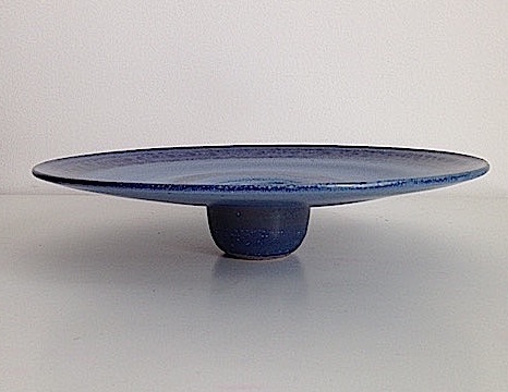 Large blue glazed plate. Img_5914