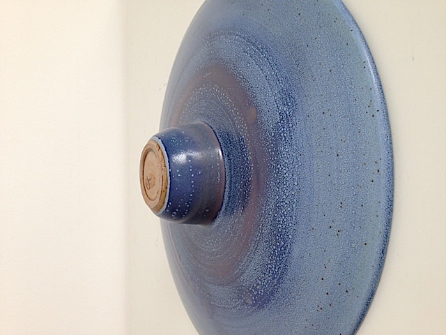 Large blue glazed plate. Img_5916