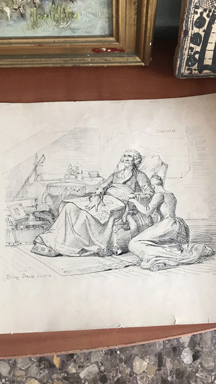 Dessin de Poilleux Saint-Ange “ La fin du marquis de Dupleix “ 073d6c10