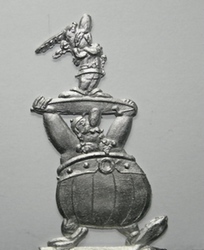Astérix sur pavois porté par Obélix F1415_12