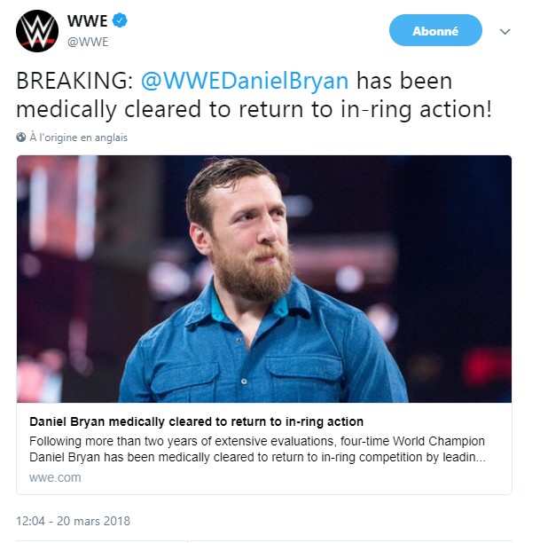 BREAKING: Daniel Bryan médicalement apte à revenir sur les ring  Sans_t18