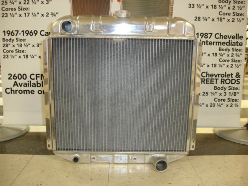 radiator - 67-70 Mustang/Cougar aluminum radiator V8 left inlet right outlet will fit a 1966 G10 van S-l50010