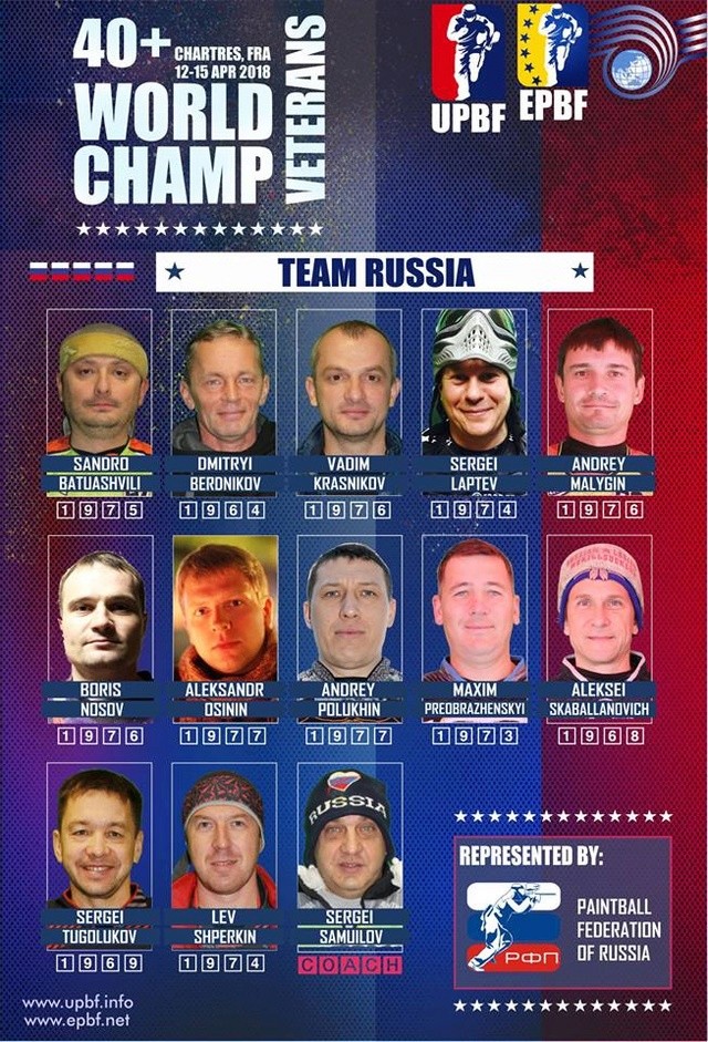 EPBF Nation Cup Vétérans 2018: Russie Russie10