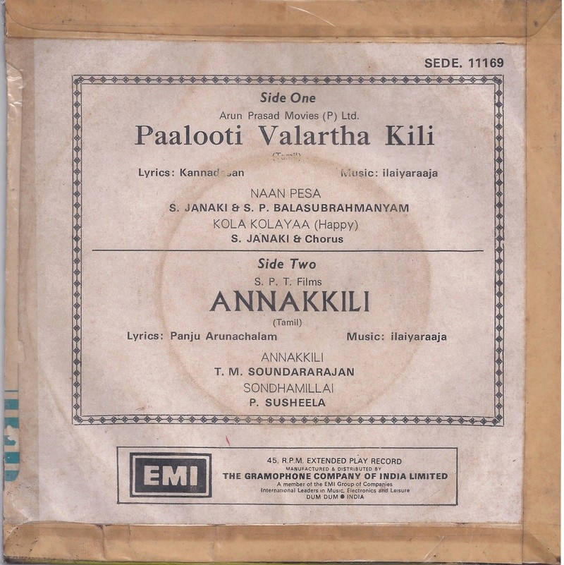 Vinyl ("LP" record) covers speak about IR (Pictures & Details) - Thamizh - Page 25 Annaki10