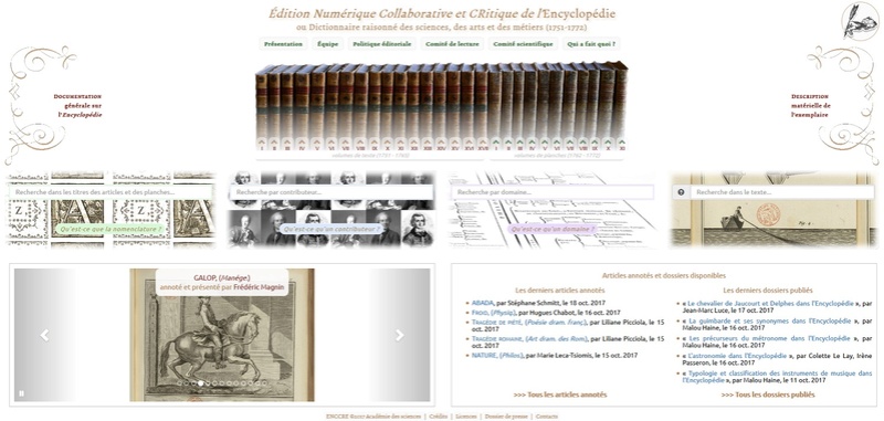 L’Encyclopédie de Diderot et d’Alembert en ligne  Enccre10