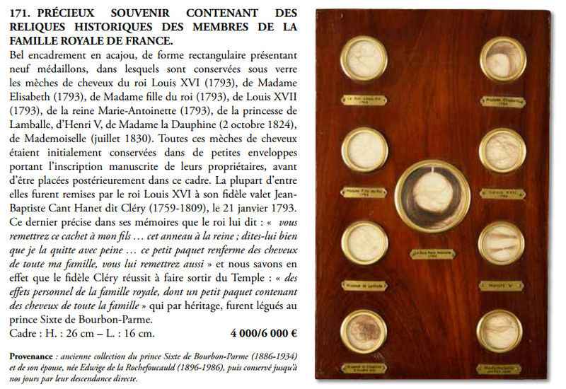 reliques - Vente de Souvenirs Historiques - aux enchères plusieurs reliques de la Reine Marie-Antoinette - Page 6 Sans_t29