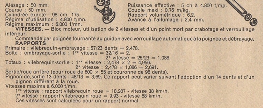 moteur mercier deux vitesses 98CM3 A15