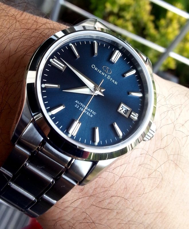 Aide recherche 3 aiguilles automatique fine cadran bleu 1.5k 7d761110