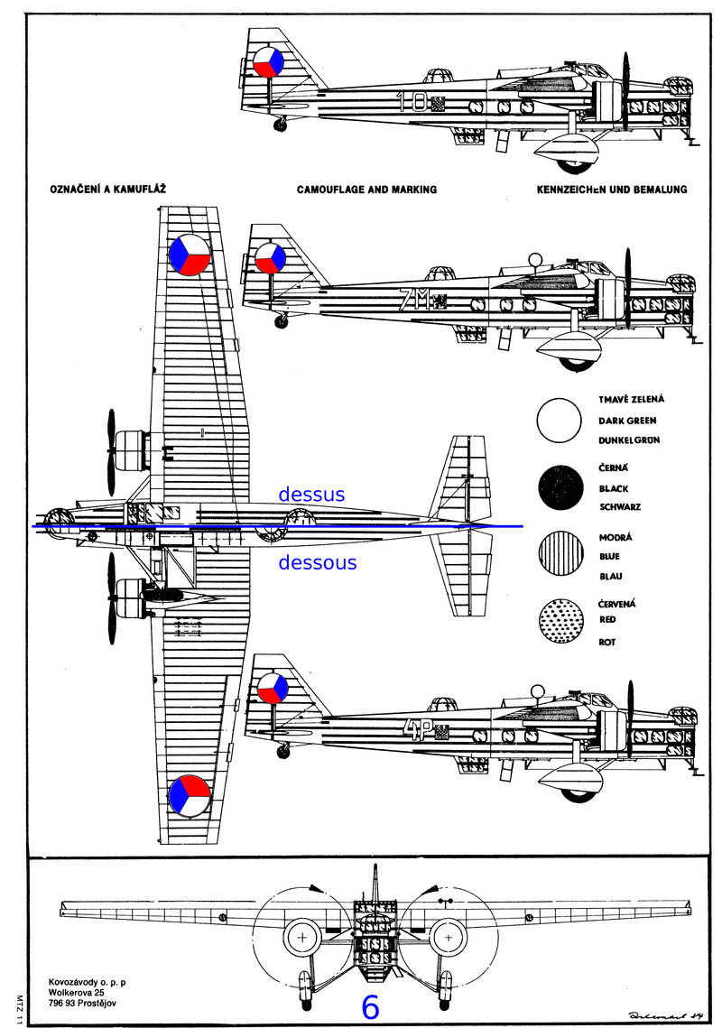 [KP]  AERO MB 200 (avion Marcel Bloch 200 fabriqué sous licence en tchécoslovaquie) Réf 21 Notice Aero_m10