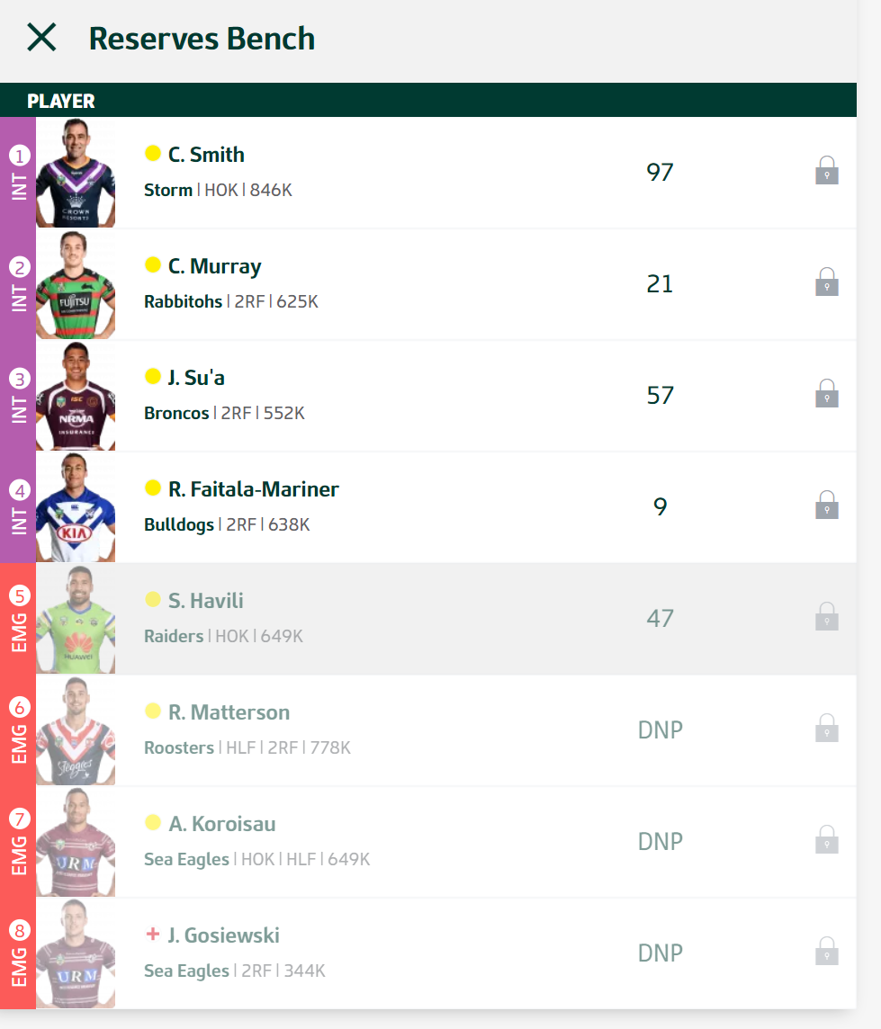 trials  tribulations - Trials and Tribulations of an NRL Fantasy coach 2018 - End result 164th - Page 8 Round_69