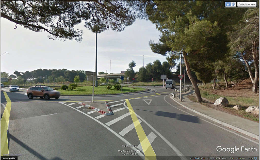 STREETVIEW: faire du stop:l'explication, Castelldefels, Espagne Stoppe10