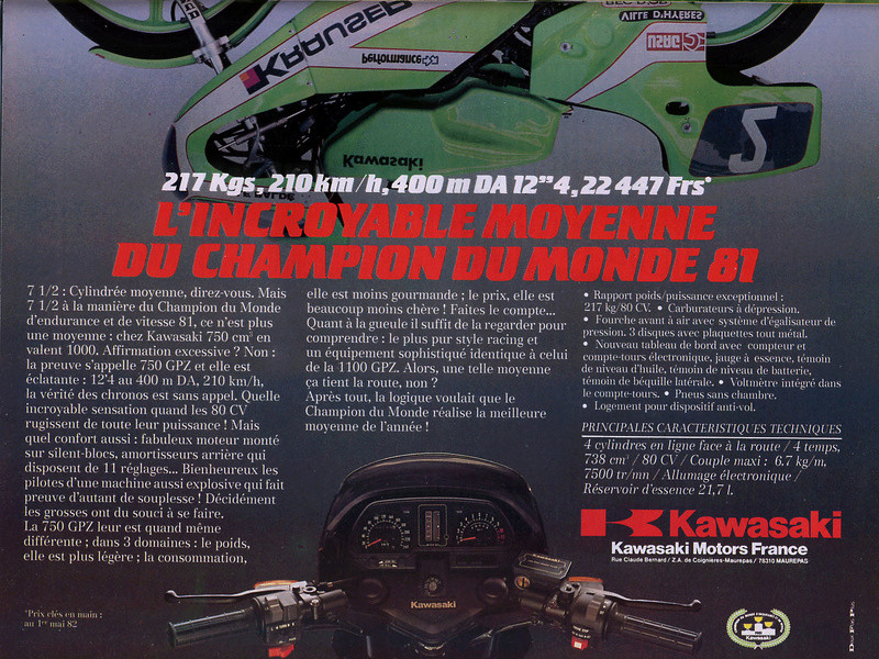 Brochures et Publicités sur les KAWASAKI KZ/Z   70/80'S Ads_ka14