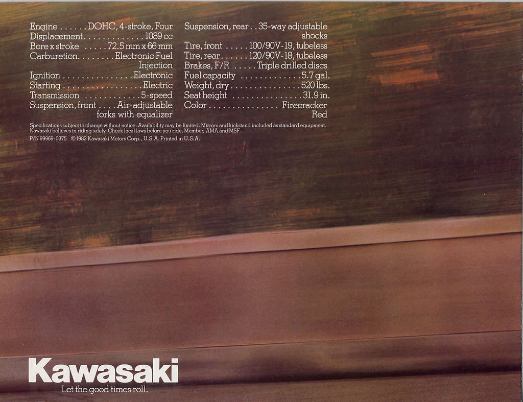 Brochures et Publicités sur les KAWASAKI KZ/Z   70/80'S Brochu16