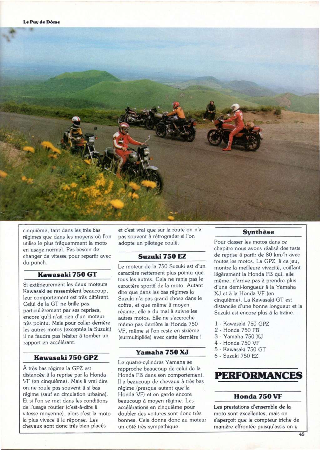 Essais 750 de route Moto flash 45 / août/ septembre 1982 Moto_f30