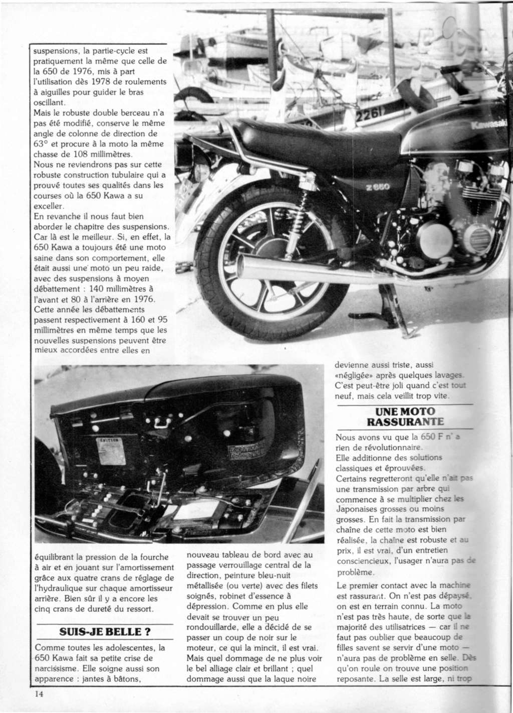 Moto flash n°37 essai de la Z650F   1981 Moto_f79