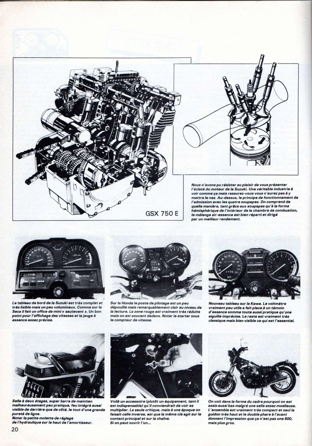 Essai du Z750 L  et présentation en Fev 1981 dans  MR  Moto_r20