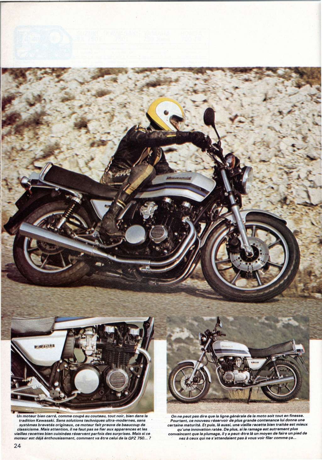 Essai du Z750 L  et présentation en Fev 1981 dans  MR  Moto_r23