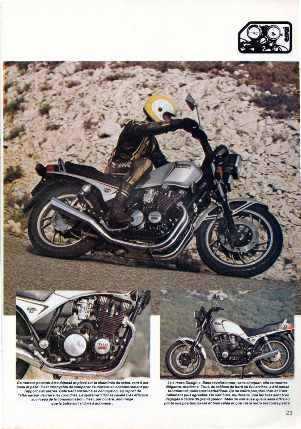 Essai du Z750 L  et présentation en Fev 1981 dans  MR  Moto_r26