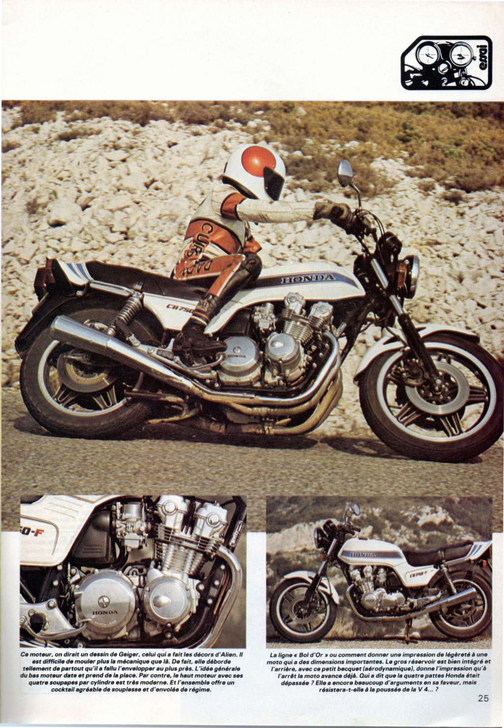 Essai du Z750 L  et présentation en Fev 1981 dans  MR  Moto_r31