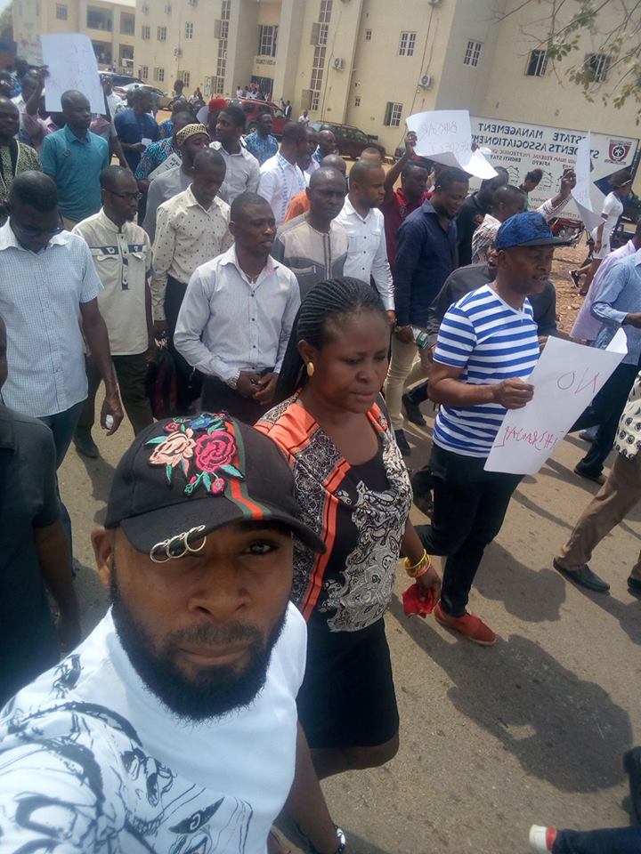 Akanu Ibiam Federal Polytechnic Staff on a Peaceful Protest Against Illegal Deduction Of Their PPA (Photos) 27336811