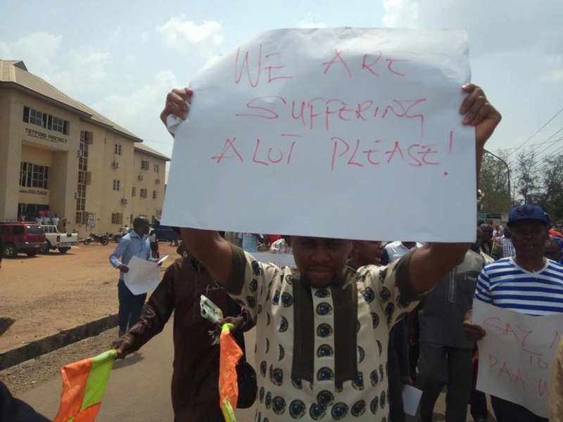 Akanu Ibiam Federal Polytechnic Staff on a Peaceful Protest Against Illegal Deduction Of Their PPA (Photos) 27539910