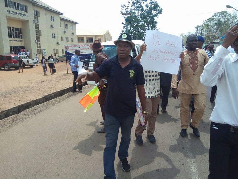 Akanu Ibiam Federal Polytechnic Staff on a Peaceful Protest Against Illegal Deduction Of Their PPA (Photos) 27751710