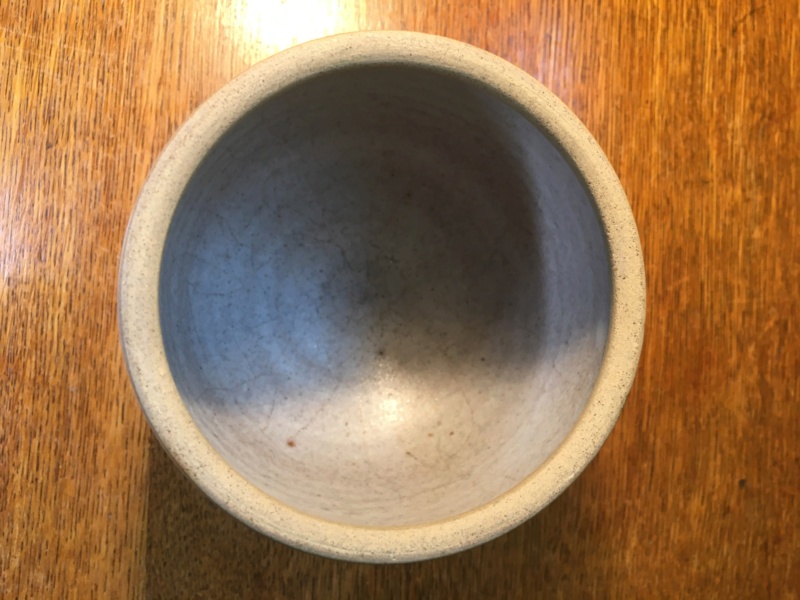 Nice sgrafitto bowl single D mark - possibly Jenny Clarke  Ca109a10