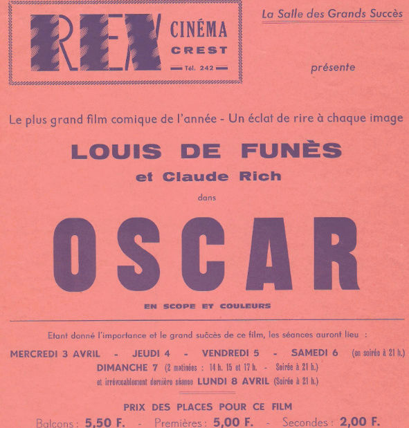 A L'AFFICHE EN AVRIL 1968 Rex10