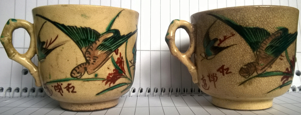 Japanese kinkozan pottery  Cups_f10