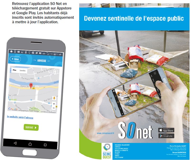 Signalement des problèmes dans le quartier - Application So Net Clipb886