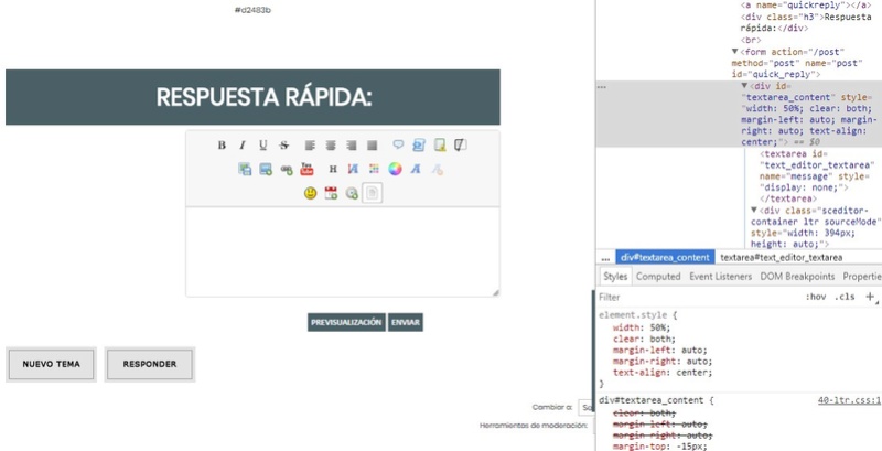 Problema al acomodar caja de respuesta rápida Cap415