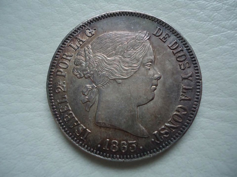 20 reales Isabel II 1863. Sevilla 25443110