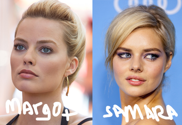 Both Margot and Samara not only look like alike they're only two years...