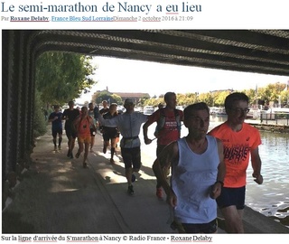 Les médias suite au 1er Semi Marathon organisé en 2016 France10