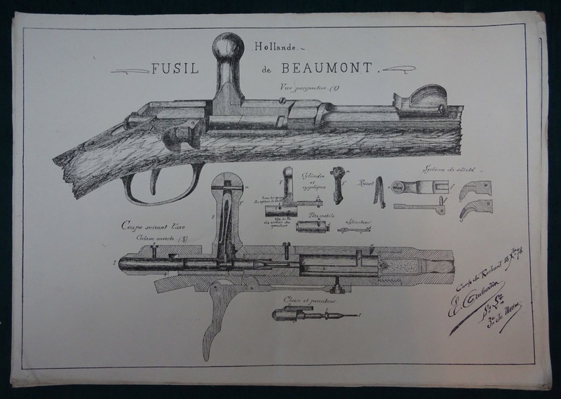 Fusil Vetterli planches ancienne dessin à l'encre Gravur15