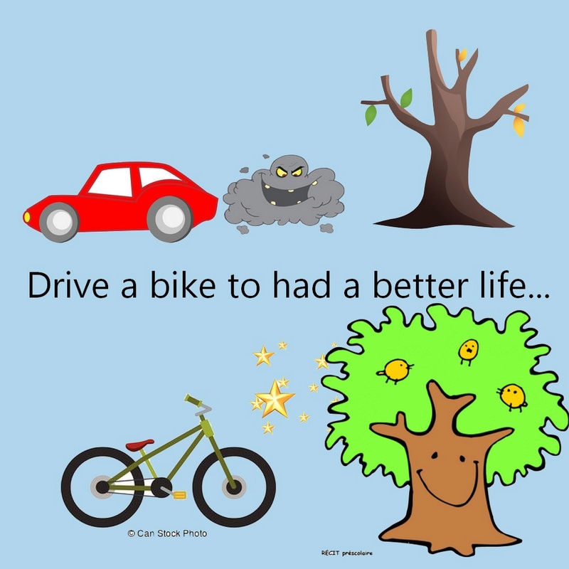 Drive a bike to had a better life Anglai23