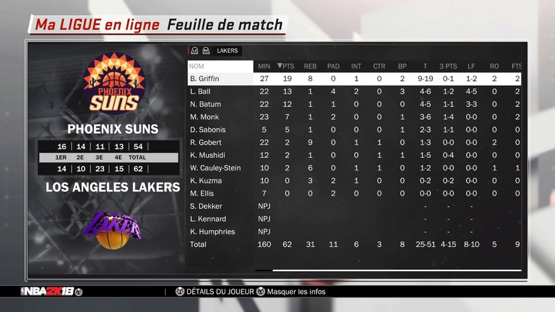 Los Angeles Lakers (3) - (6) Phoenix Suns [0-0] Ps_mes21