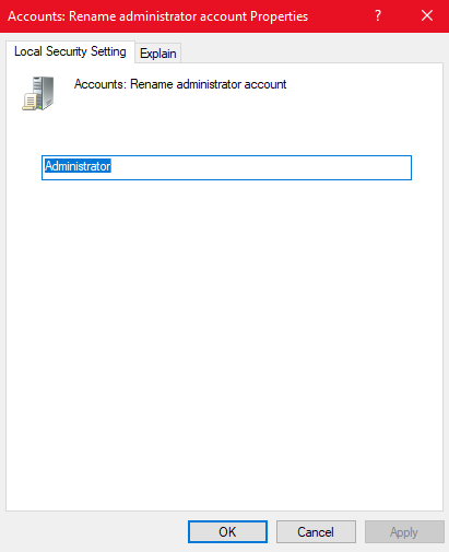 The hidden "Super Administrator" account under Windows 10. Screen17