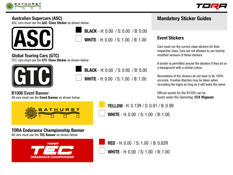 TEC R6 Bathurst 1000 - Livery & Decal Rules B1000_16