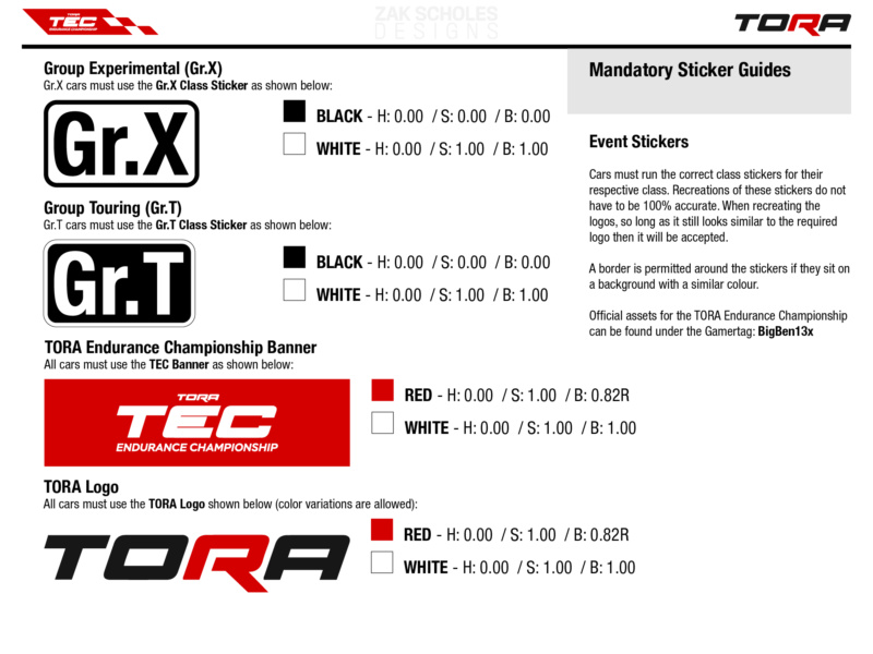 2023 TORA Endurance Championship - Livery & Decal Rules Tec_2010