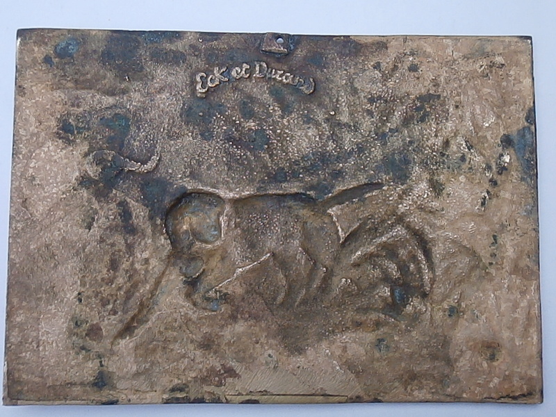 RESOLU.identification plaque en bronze,eck et durand. Pa131411