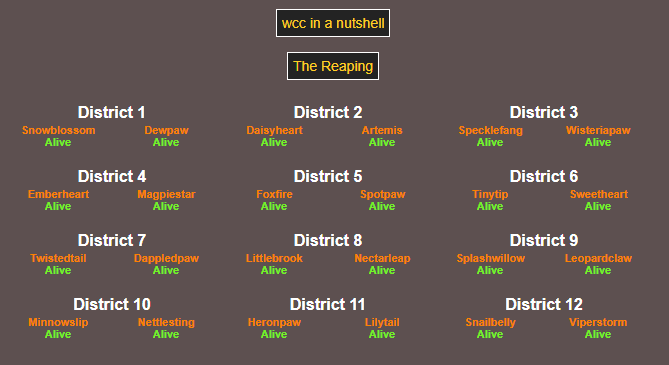 WCC Hunger Games(you might be in it) - Page 2 Wooooo11