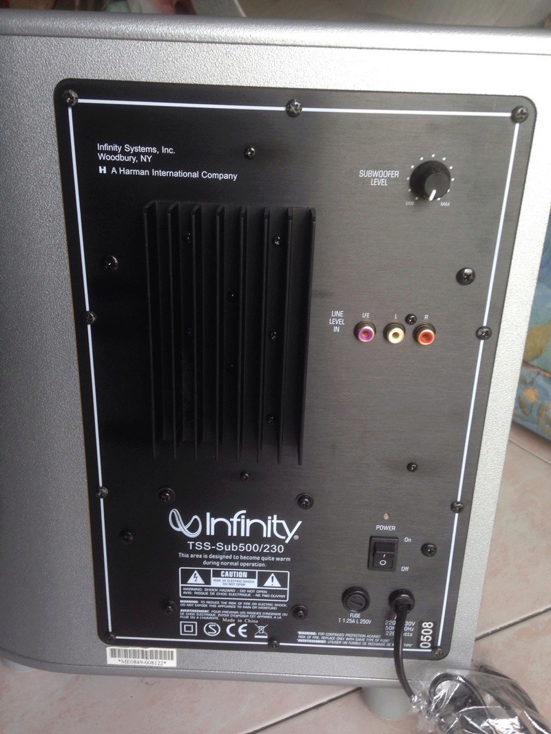 Infinity tss sub 500 on sale
