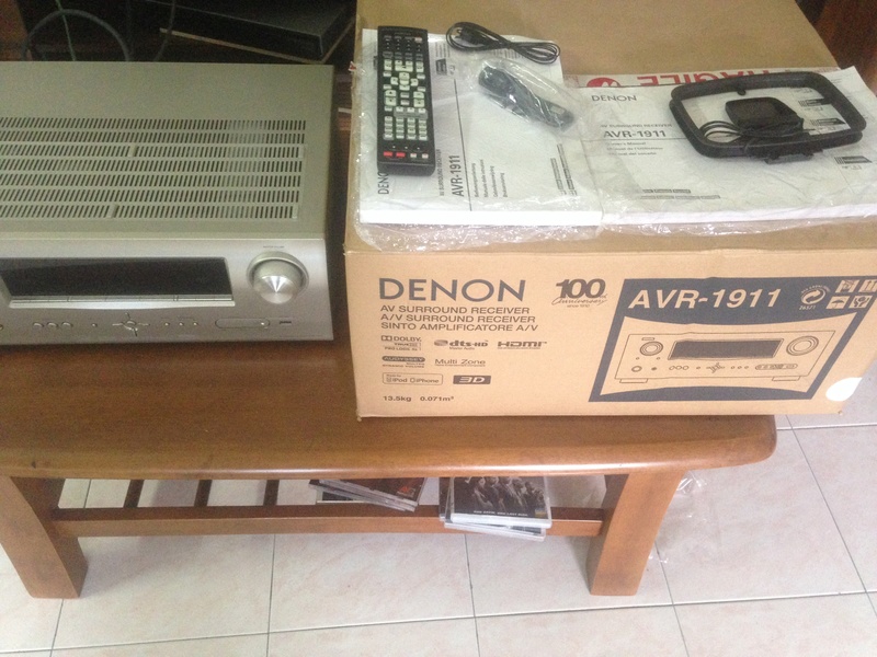 (SOLD)Denon AVR-1911 HDMI AV Receiver AMP silver(with BOX) Img_4210