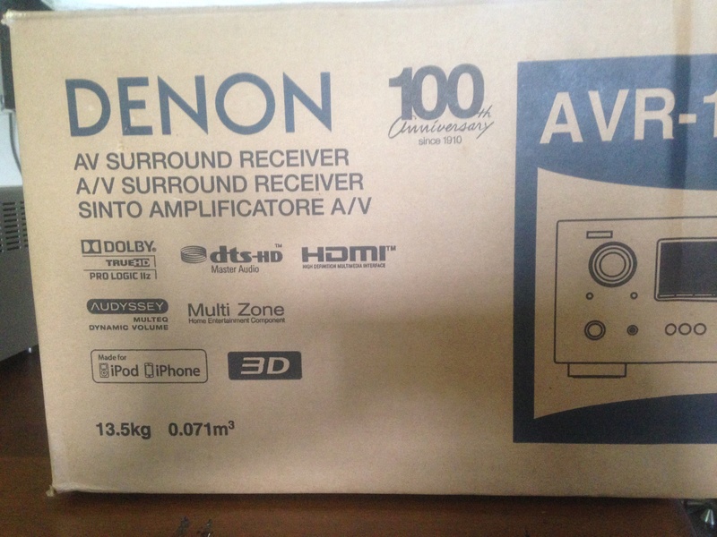 (SOLD)Denon AVR-1911 HDMI AV Receiver AMP silver(with BOX) Img_4216
