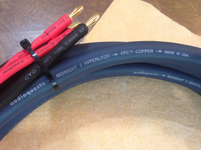 Audioquest MIDNIGHT 3 Hyperlitz biwire Speaker Cable(NEW)