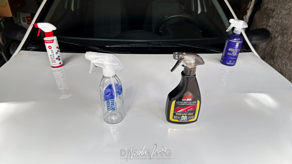 Gtechniq QD vs Gyeon Ceramic Detailer vs Labo Perfecta SiO2 vs Soft99 Luxury Gloss Img_0418