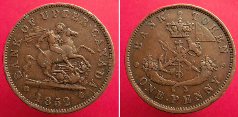 canada - 1 Penny 1852. Bank of Upper Canadá. Bank Token. Can18511