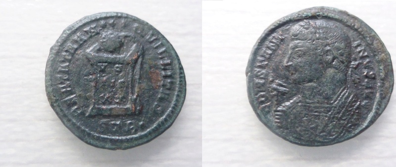 AE3 de Constantino I. BEATA TRANQVILLITAS. Trier P1060017
