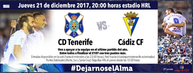 [J20] C.D. Tenerife - Cádiz C.F. - Jueves 21/12/2017 21:00 Cartel13